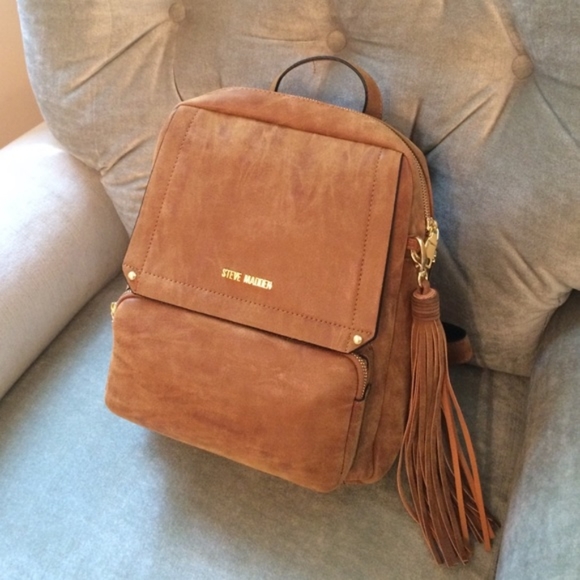 steve madden cognac backpack